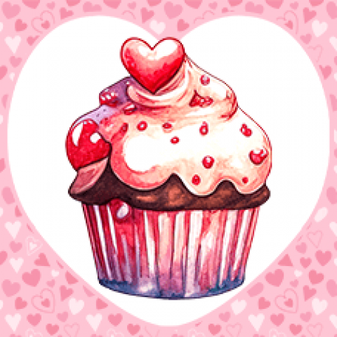 2048 Cupcakes Valentine
